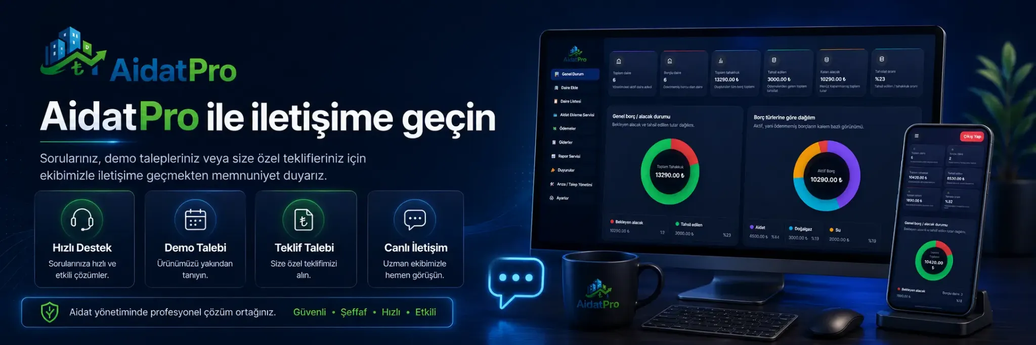 AidatPro iletişim formu tanıtım görseli